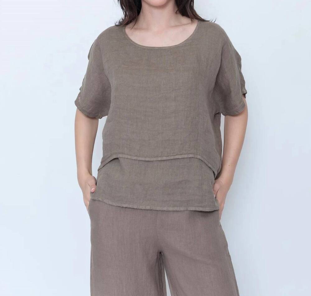 NEW BLUEBERRY light layers top in latte